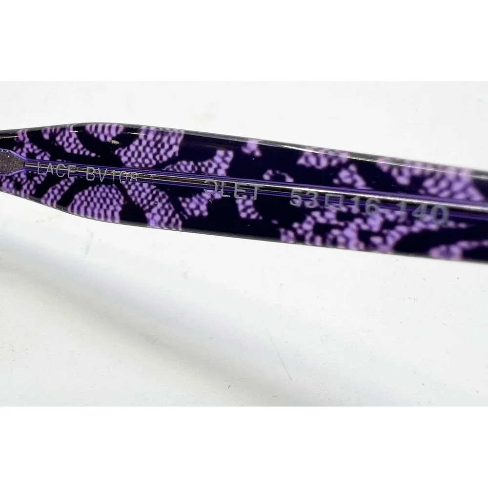 Betseyville Eyeglasses Womens Purple Lace BV108 Cat Eye 53-16-140